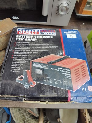 Lot 13 - Sealey battery charger 12v 6 amp