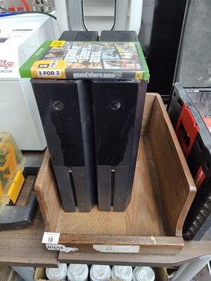 Lot 18 - 2x Xbox one consoles with GTA v