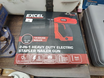Lot 34 - Excel 2in 1 staple nailer gun