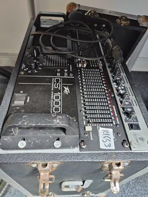 Lot 55 - Peavey cs 1000 professional stereo power amp in carry case with other mixer components