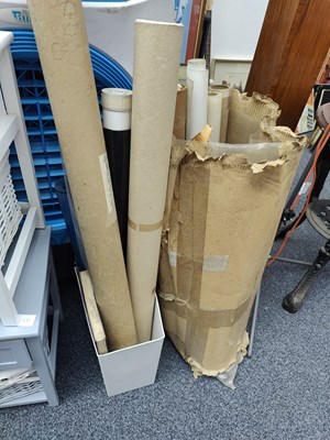 Lot 151 - Qty of maps, scrolls, paper and other rolled up items