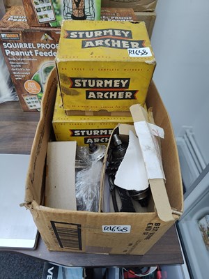 Lot 42 - Box of mixed Bike parts including boxed sturmey archer