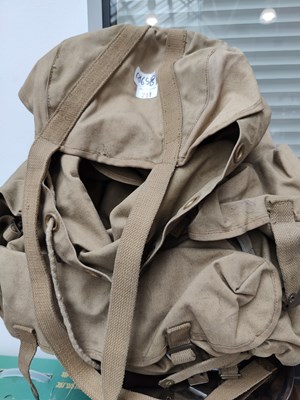Lot 211 - Army backpack with frame