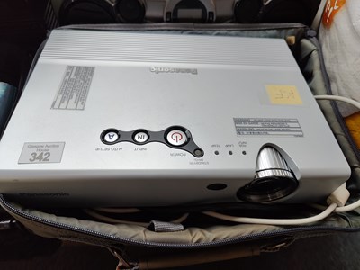 Lot 342 - Panasonic projector in carry bag
