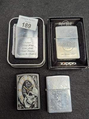 Lot 189 - Collection of lighters including zippo