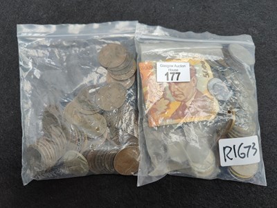 Lot 177 - Qty of assorted coins