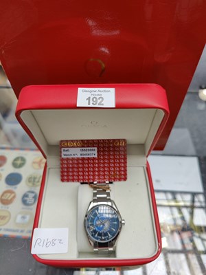Lot 192 - Watch bearing omega logo in display box