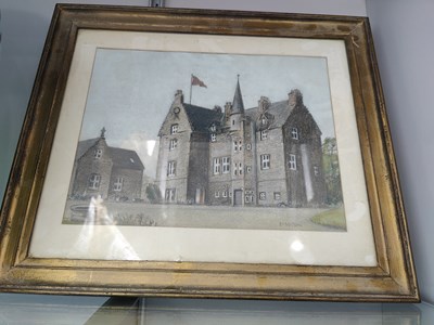 Lot 67 - Framed Scottish castle picture by lm watson
