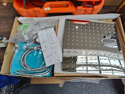 Lot 10 - Chrome large shower in box