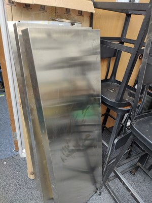 Lot 234 - Qty of metal shelves and lights