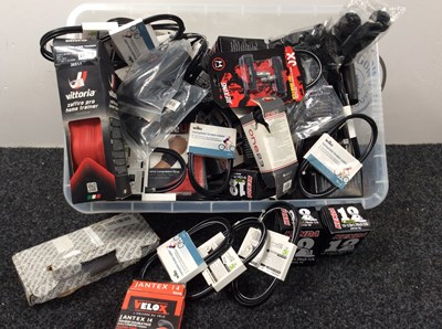 Lot 181 - Qty of Bicycle Break Cables, Inner Tubes & Other Accessories
