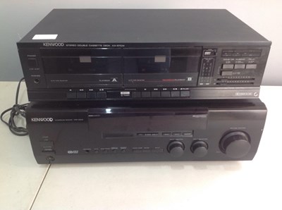Lot 25 - Kenwood kx-57cw double cassette deck plus KRF-V5010 receiver