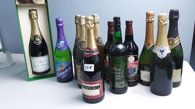 Lot 166 - Qty of Display OOD Display Bottles of Alcohol Including Sherry, Cava