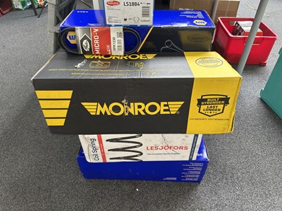 Lot 155 - Qty of Spare Car Parts & Accessories, Break Pads, Coil Springs ETC