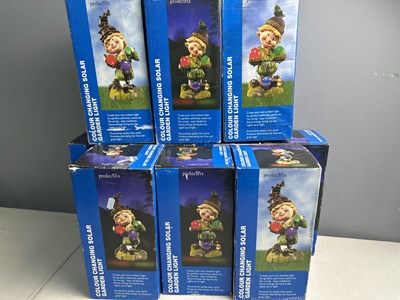 Lot 156 - Qty Of Colour Changing Solar Garden Gnome Light