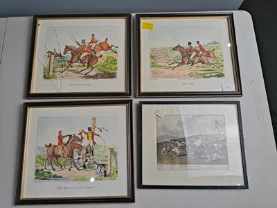 Lot 78 - Collection of 4 hunting scene framed pictures