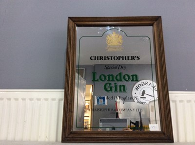 Lot 145 - London gin bar mirror