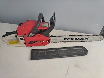 Lot 42 - Eckman petrol chainsaw with chain cover
