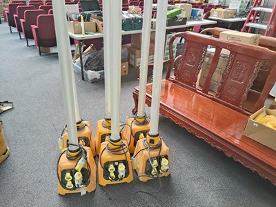 Lot 227 - Set of 6 defender 110v up lights with bases