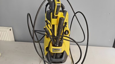 Lot 153 - Karcher k4 power control pressure washer with long hose and various attachments