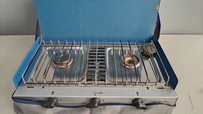 Lot 353 - Gas camping grill in carry bag