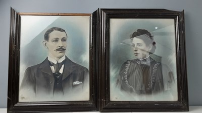 Lot 166 - 2 vintage style pictures with damaged frames