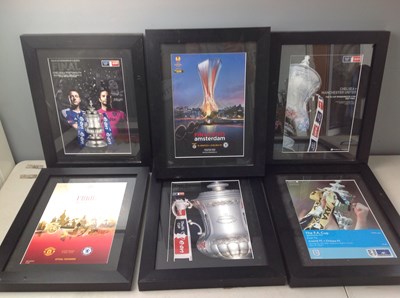 Lot 71 - Qty Of Framed Football Match Posters