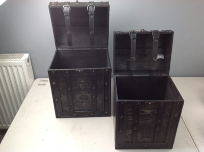 Lot 35 - Pair of pirate style Treasure Chests ideal for wine