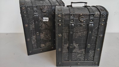 Lot 81 - Pair of pirate style chests ideal for gifts and wine