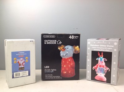 Lot 40 - Qty Of Christmas Outdoor & Indoor LED Decorations