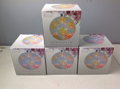 Lot 361 - Qty Of Christmas Light Up Glass Ball