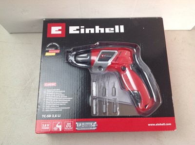 Lot 3 - Einhell Battery screwdriver with screwbits