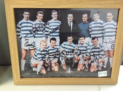 Lot 164 - Framed photo of Lisbon lions Celtic team