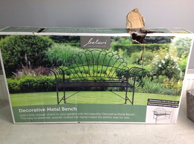 Lot 59 - Decorative metal bench in box
