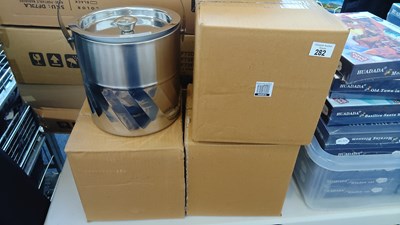 Lot 282 - 4 chrome ice buckets