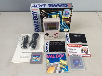 Lot 196 - GameBoy Compact Video Game System With Super Mario Land & Tetris