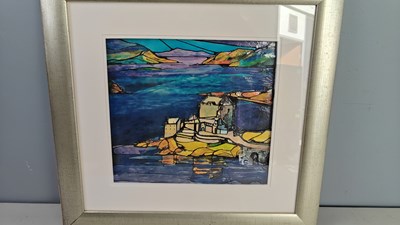 Lot 156 - Framed modern picture by Faye Cameron of Eileen Donan Castle