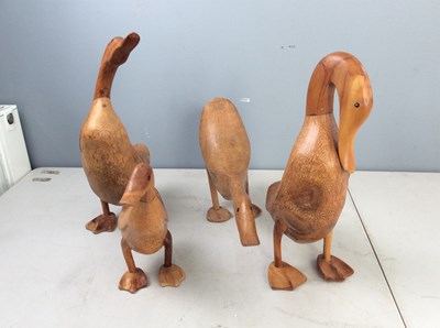 Lot 42 - 4 Wooden Duck Figures