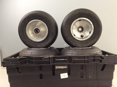 Lot 49 - 4 Go Kart Slick Wheel Tyres For A Rotax 125