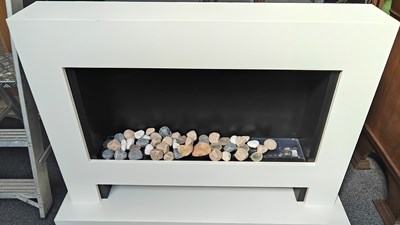 Lot 298 - White surround electric fireplace