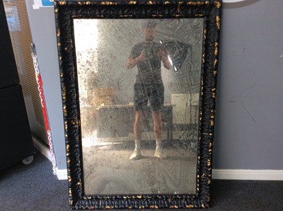 Lot 234 - Large Vintage Mirror With Map Of Edinburgh Embossed Into Surface