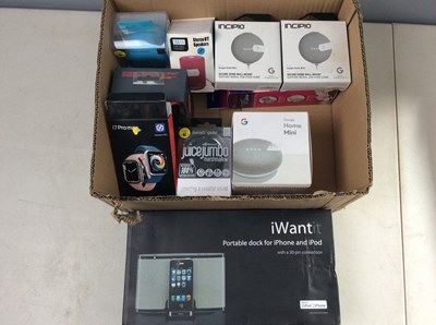 Lot 25 - Qty of Portable Speakers, Google Home Mini & Smart Watch