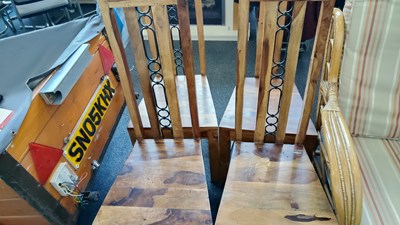 Lot 275 - 4 solid wooden ethnic style chairs