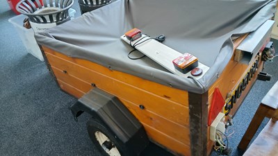 Lot 274 - Small single axel trailer with cover