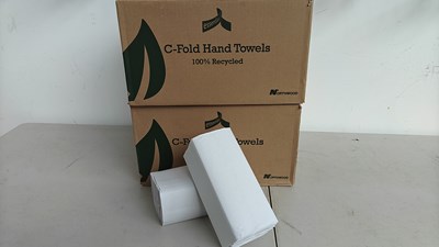 Lot 168 - Two Boxes Of C-Fold Paper Hand Towels