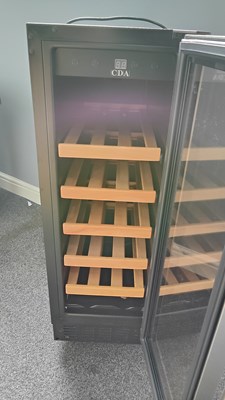 Lot 46 - CDA Under Counter Wine Fridge With Wooden Shelving