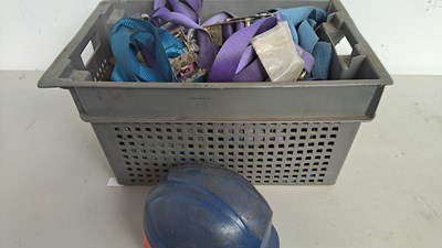 Lot 244 - Large Qty Of Ratchet Straps & One Safety Helmet