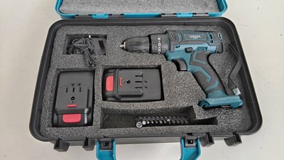 Lot 8 - cordless drill with 2 batteries and charger