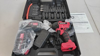 Lot 2 - Inpact wrench with charger, accessories and batteries