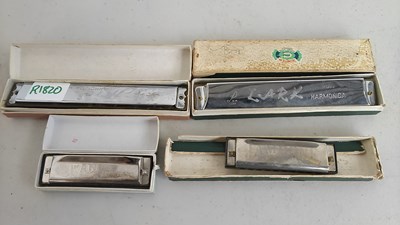 Lot 156 - 4 Musical Harmonicas